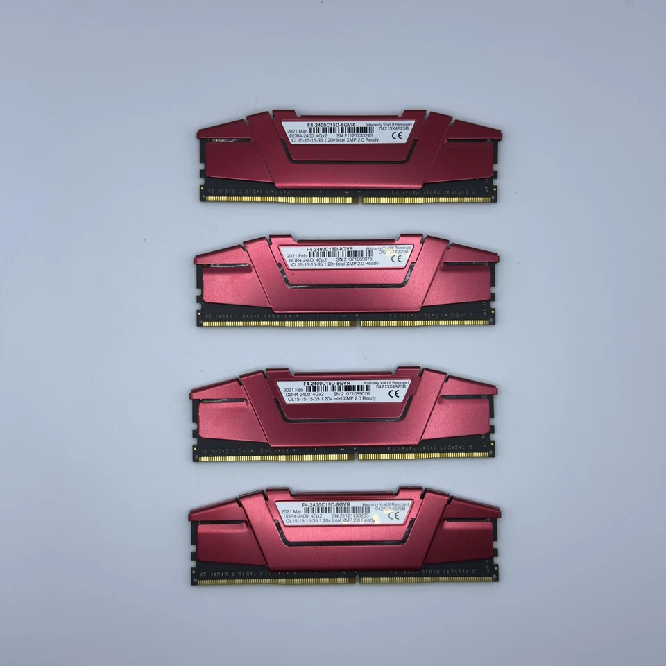 G. Skill Ripjaws V Series 16GB DDR4-2400 RAM - 4 x 4GB Gaming PC Memory CL15 - Image 2 of 4