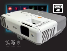 3LCD Projector for Home Theater & Work 2600 Lumens Eco Mode Lamp Up to 6,000h 4K
