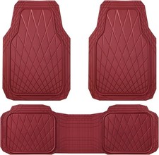 Heavy Duty Rubber Car Floor Mats Waterproof Universal Trim-to All Wine Red Heavy Duty Rubber Car Floor Mats Waterproof Universal Trim-to All Wine Red