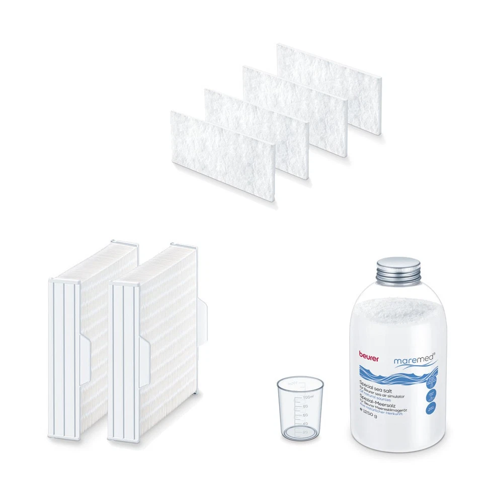 BEURER maremed MK 500 Kombi-Set Kombiset mit Vorfilter Spezial-Meersalz