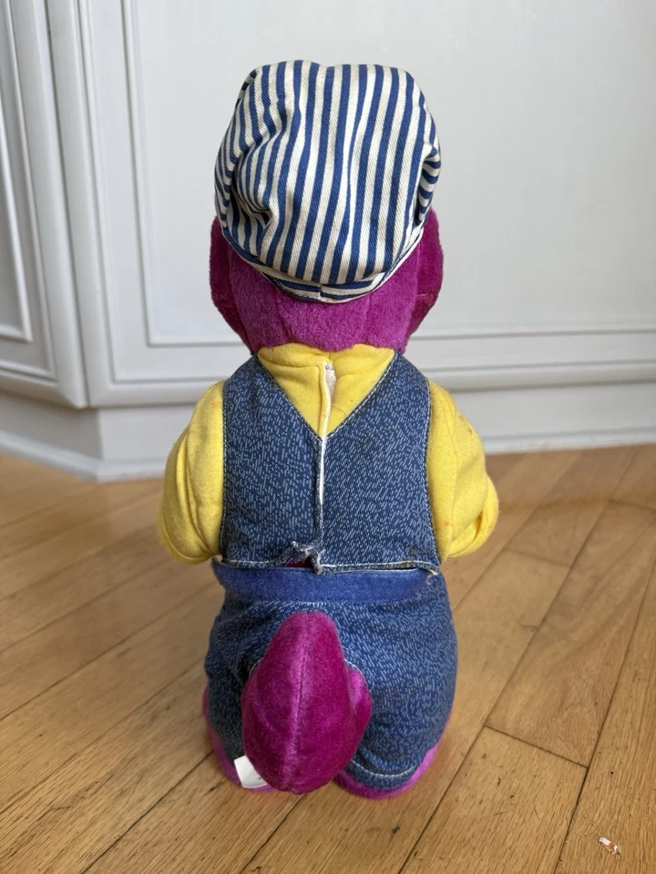 Peluche conductor tren baile musical todo a bordo Barney dinosaurio hablar en movimiento Foto 3 de 4