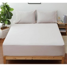 100 Egyptian Cotton 400 Thread Count King Size Sateen Fitted Sheet Only, Dee...