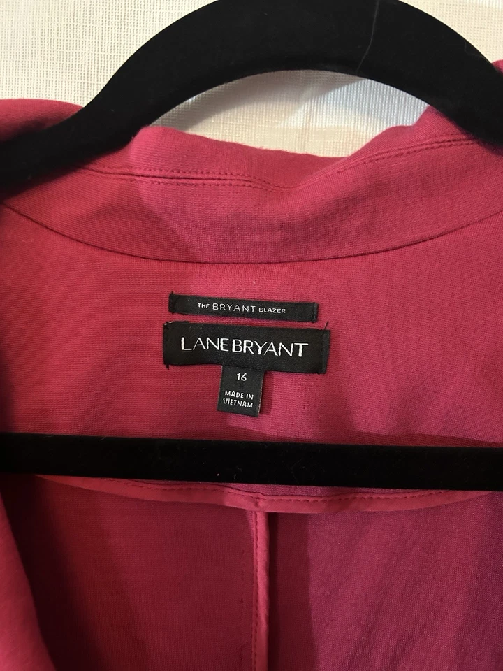 Blazer Lane Bryant “The Bryant” Talla 16 Rosa Con Botones Dorados Punta Foto 4 de 4