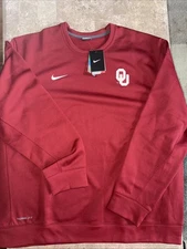 NWT Nike 3XL  Oklahoma Sooners Therma-Fit Maroon Sweatshirt Men Crew