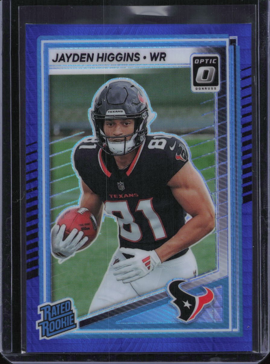 2025 Donruss Optic #225 Jayden Higgins Blue Hyper