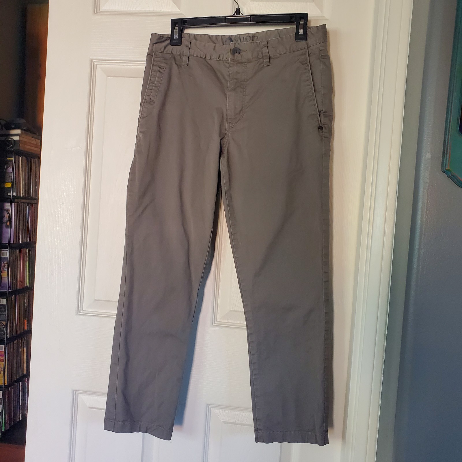 Vuori Collins Chino Pants Gray Stretch Twill Straight Leg Preppy School Sz 30X26