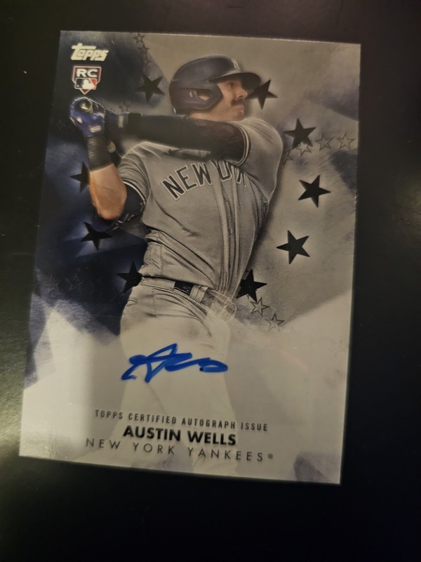 Austin Wells 2024 Autograph Topps Rookie Card "Baseball Stars" 28/199