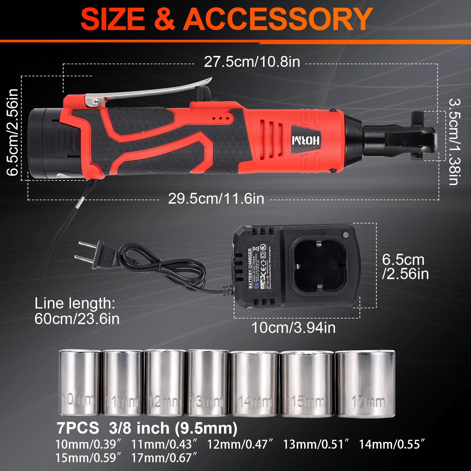 18V Electric Ratchet Wrench 3/8'' Cordless Right Angle Wrench Ratchet +2 Battery