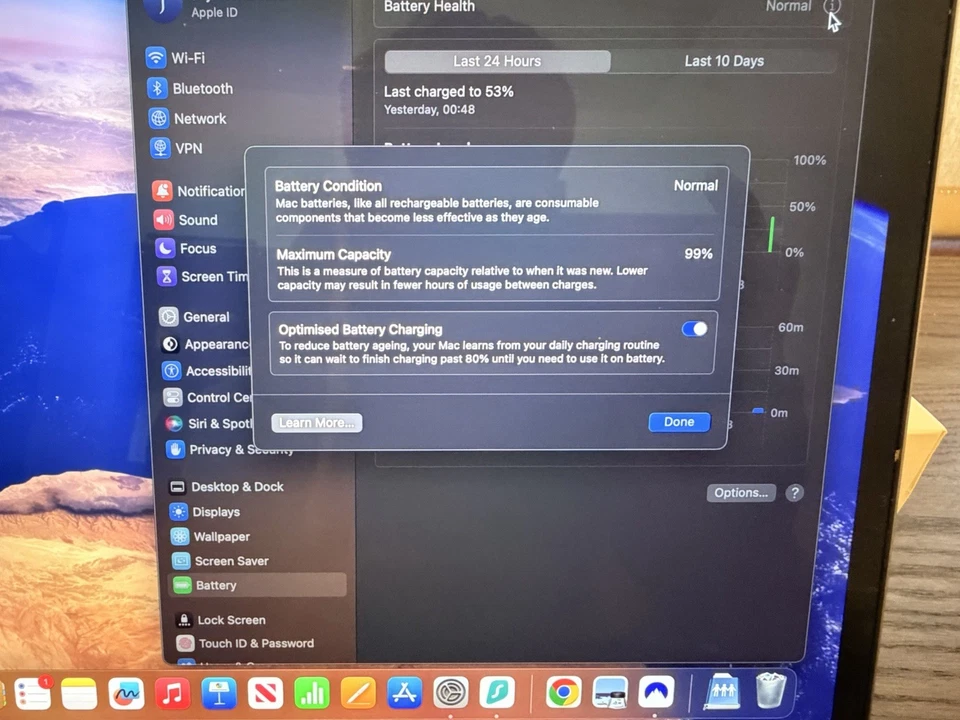 Apple MacBook Pro 13in M2 (2022) 8GB Silver macOS 14 - 99% Battery Capacity. - Image 4 of 4