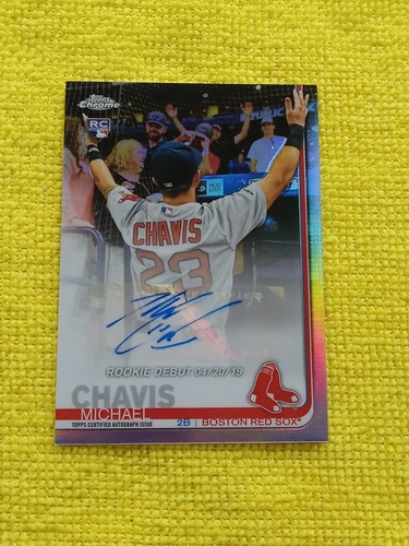 2019 Topps Chrome Update Debut Refractor Autograph #RDA-MC Michael Chavis RC
