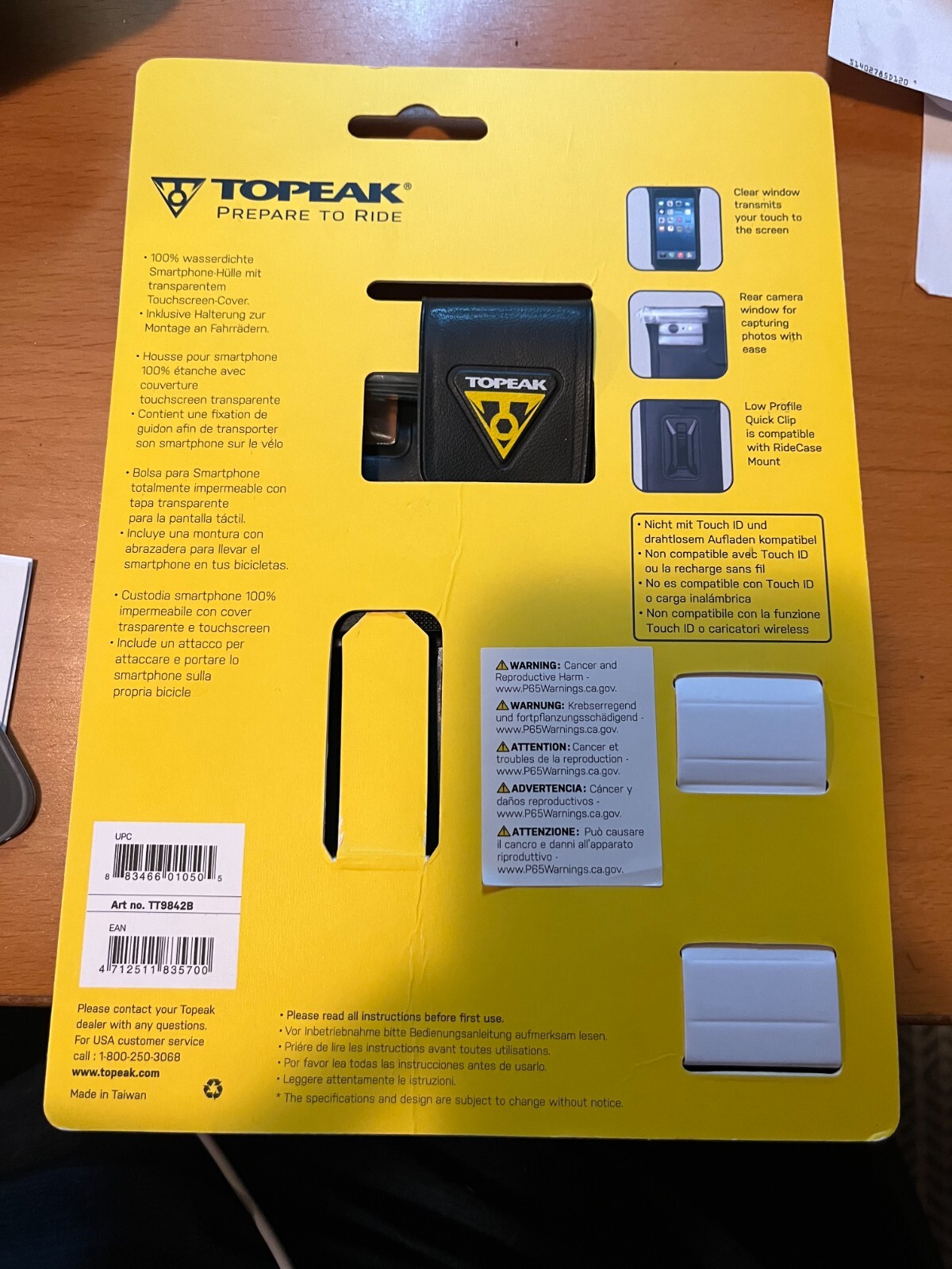 TOPEAK Smartphone Drybag Phone Holder iPhone 6/6s/7/8/SE Waterproof, New in Box!