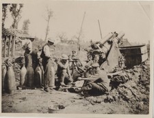 REPRINT OF ORIGINAL WWI PHOTO OF SOLDIERS RESTING AT ZONNEBEKE