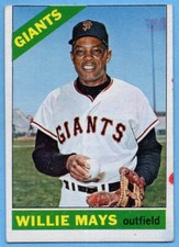 1966 Topps #1 Willie Mays GOOD+ WRINKLE MARKED San Francisco Giants HOF A6044
