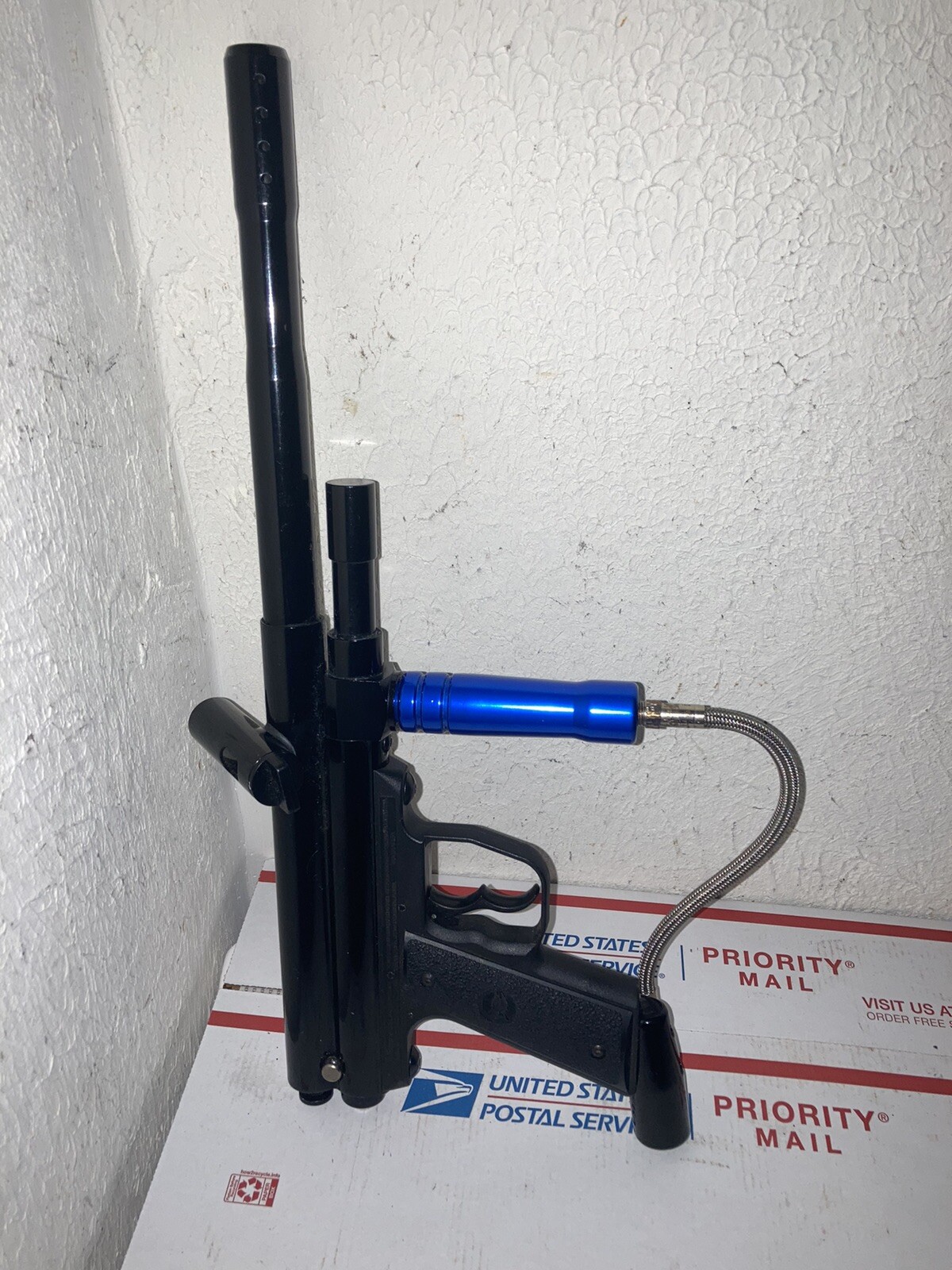 PMI Pursuit Black Piranha Semi Auto Paintball Gun & Barrel eBay