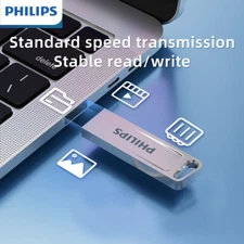 Philips 64GBUSB 2.0 Flash Drive - Durable, Compact Memory Stick for PC/Windows