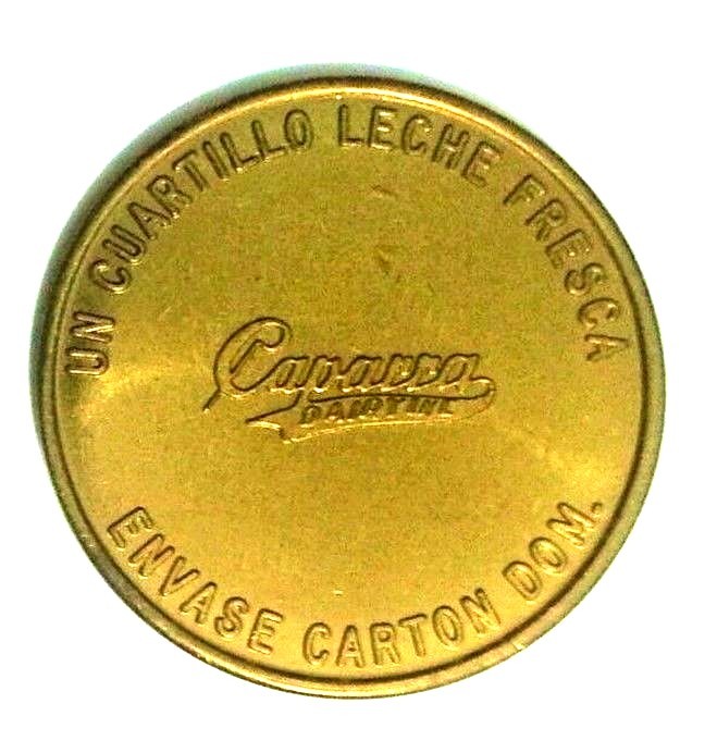Ficha Vale Leche CAPARRA DAIRY Milk token San Juan PUERTO RICO coin moneda PR Bz