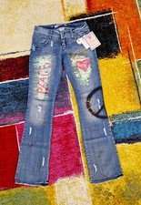 Jeans donna, regular, a zampa, con ricamo e paillettes, by MET Jeans, Tg.30