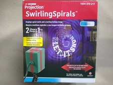 GEMMY BLUE AND WHITE SWIRLING SPIRALS   LET IT SNOW  LED LIGHTSHOW PROJECTION