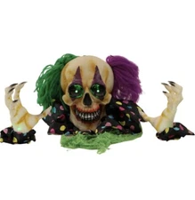 Animated Talking Groundbreaker Skeleton Clown Prop Touch Activated Lights/sounds