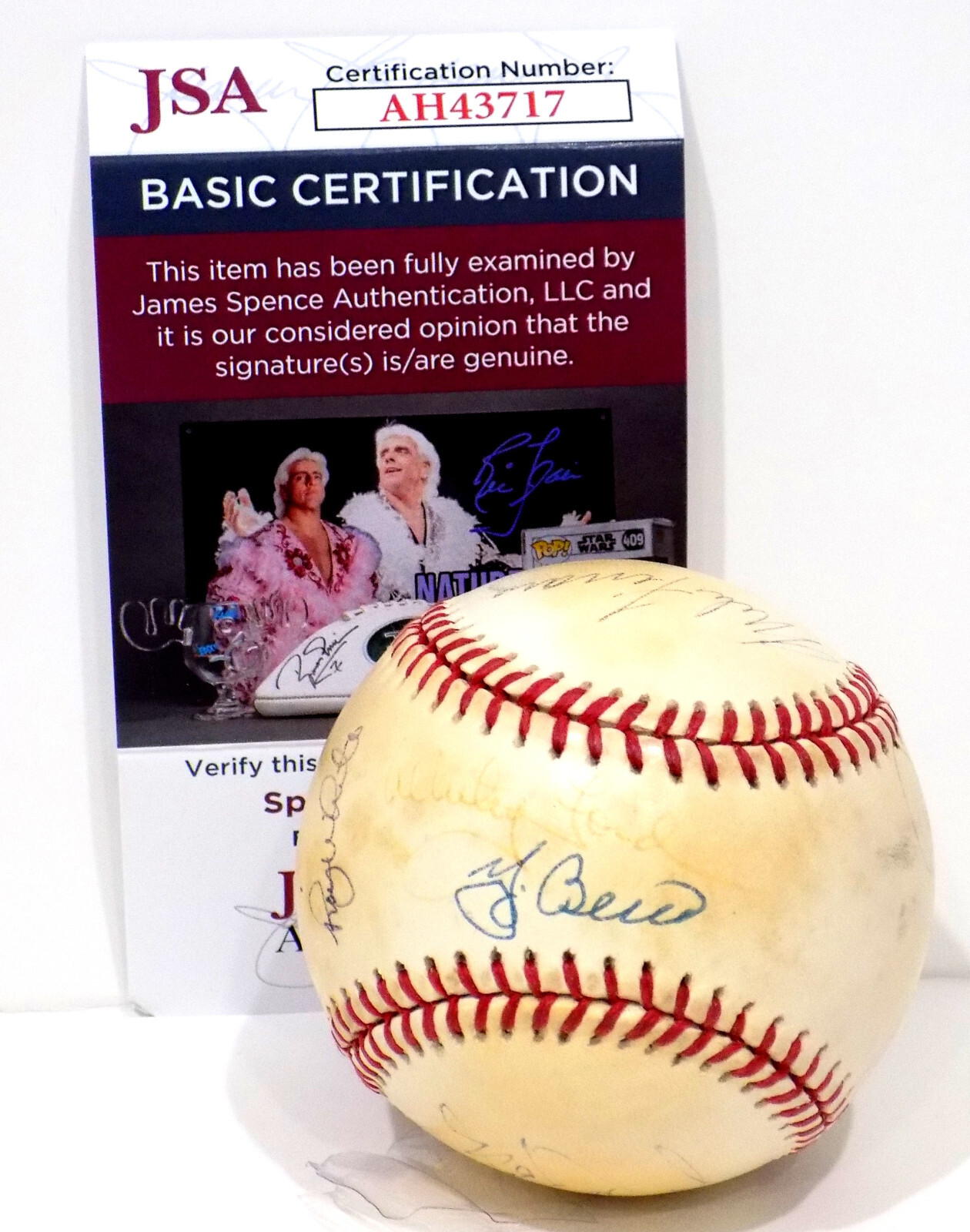 Yogi Berra Autographed Signed , WHITEY FORD, MEATLOAF +7 OAL Baseball JSA COA 