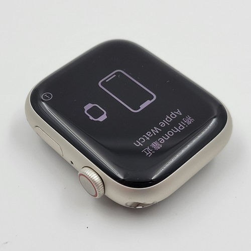 Apple Watch Series 7 3J411LL/A Cellular 45mm Starlight - Photo 5 sur 8