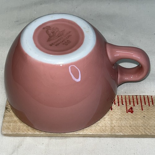 Vintage Shenango Restaurant Ware Gray Pink Stripe Coffee Shop Cups & Saucers - Picture 9 of 9