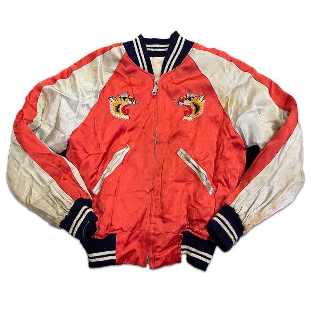 Vintage 1950's Japanese Satin Embroidered Souvenir Bomber Vintage 1950's Japanese Satin Embroidered Souvenir Bomber
