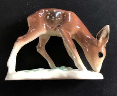 hübsche alte Keramik Figur Reh Kitz 