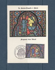 carte 1er jour tableau vitrail Sainte Chapelle 75 Paris 1966