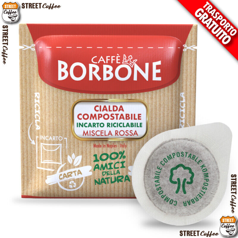 600 Cialde Filtro carta Caffè Borbone ESE 44mm Miscela Rossa Red Rosso gratis