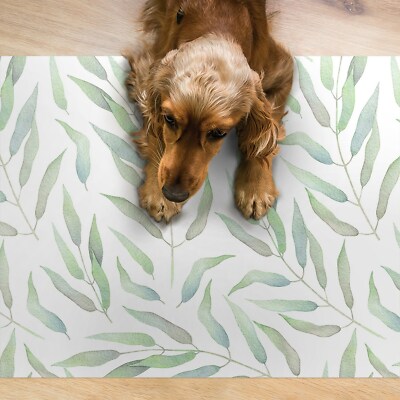 Napfunterlage gro Hundenapf Matte fr Hund und Katze Haustiere Zarte  Bltter | eBay.de