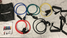 11 PCS Resistance Band Set Yoga Pilates Abs Exercise Fitness Tube Workout Bands