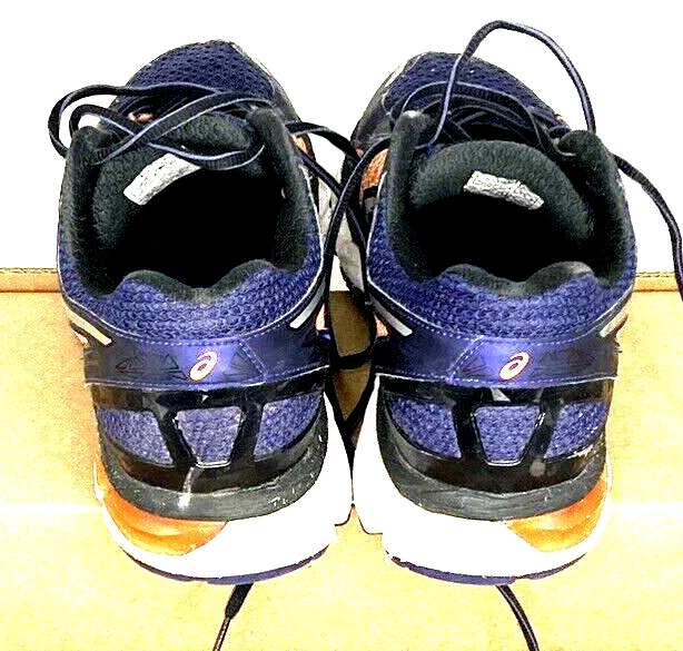 preowned ASICS BLUE/ORANGE SNEAKER, LUMINUS MENS 1/2, VERY GOOD | eBay