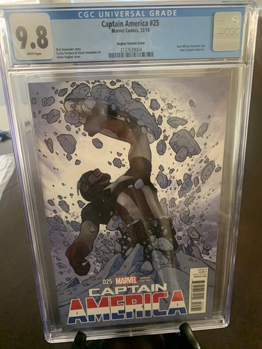 Captain America 25 CGC 9.8 Adam Hughes 1:50 Variant Avengers 1st Sam Wilson Cap 