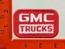 GMC Trucks Patch Red/White Embroidered Iron-On Auto Logo Badge