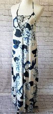 Show Me Your Mumu Size Small (S) Maxi Dress Logan Lace-Up Floral Blue NWT $180