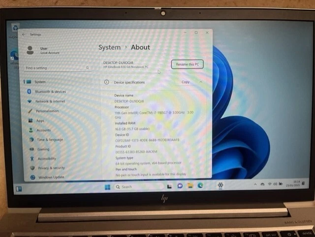 HP EliteBook 830 G8 · i7-1185G7 · 32GB · 512GB, photo 3 of 5