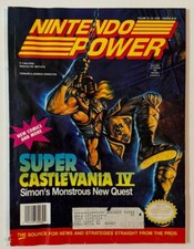 Nintendo Power volume 32 Super Castlevania IV, poster Inserts Great Shape 