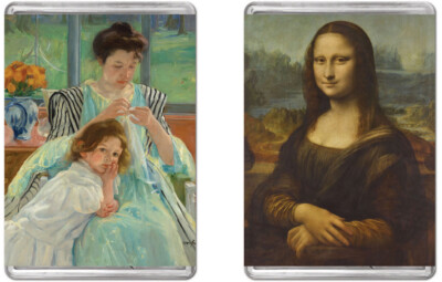 MiniPix Bundle of 2 Puzzles - Young Mother Sewing and The Mona Lisa