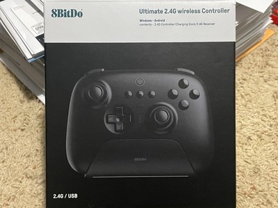 8BitDo Ultimate USB 2.4g Wireless Controller w/ Charging Dock Black New Open Box