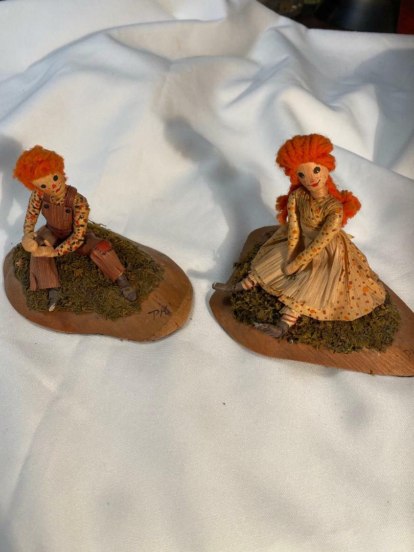 PEGGIE KILGORE RAGEDY ANN & ANDY CORN HUSK DOLL WOOD BASE VINTAGE eBay