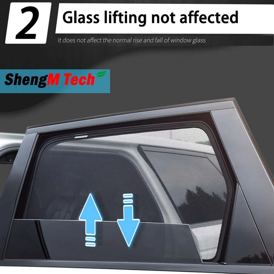 Magnetic Sun Shades For Jeep Patriot MK74 07-17Front Port Back Windows Sun Blind - image 3 of 4