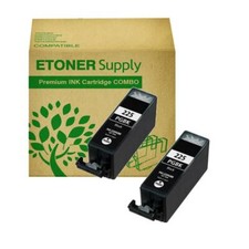 2-pk BLACK New Ink Jet Cartridges for PGI-225 MG5220 MG5320 MG6120 MG6220