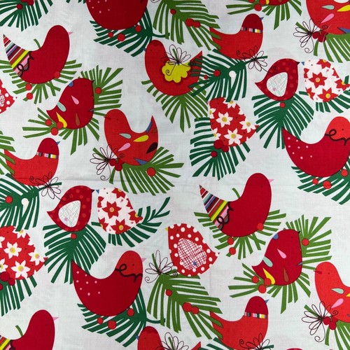 Alexander Henry Fabrics Collection 2011 "Starling Christmas" Red Bird ( 1 yd. ) - Picture 6 of 6