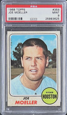 1968 TOPPS #359 JOE MOELLER PSA 9 MINT ASTROS / DODGERS