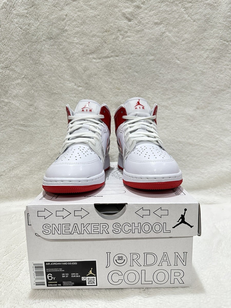 サイズ6Y (24cm)■新品■NIKE AIR JORDAN 1 MID GS Nike Air Jordan 1 Mid SS shoe - GS size 6y/ Woman size 7.5