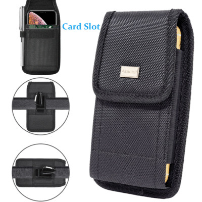 Cell Phone Holster Rugged Carrying Case Wallet Pouch w/ Metal Belt Clip(3 sizes)