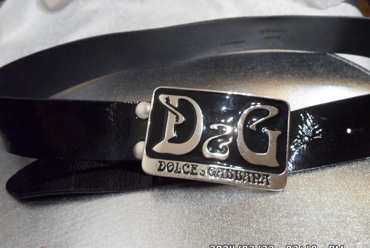 Dolce & Gabbana Black Patent DG Logo Belt Dolce&Gabbana Belt Authentic 100% patent and smoth leather  main image 4