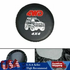 Universal Spare Wheel Tire Tyre Soft Cover 4WD Size 15" 16" 17" For All Car