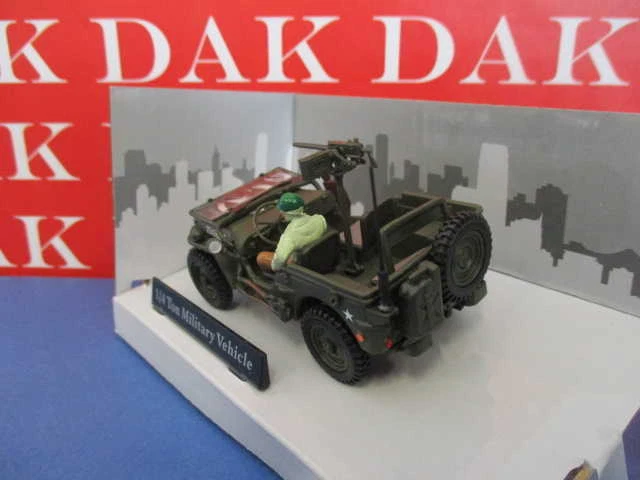 Die cast 1/43 Modellino Auto Jeep Willys 4x4 with Soldier and Gun by Cararama - Immagine 3 di 4